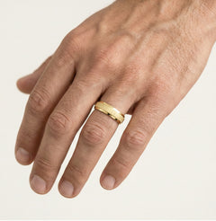 Bold yellow gold wedding ring