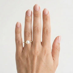 Akzent-Goldring mit Perle