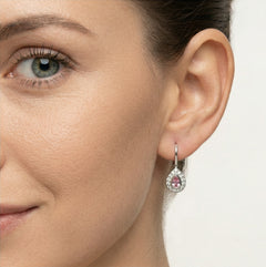 Náušnice kapka růžové