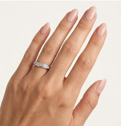 Bague de mariage éternité en or blanc