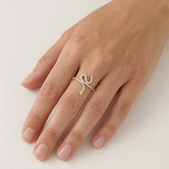 Bague serpent en zirconium cubique