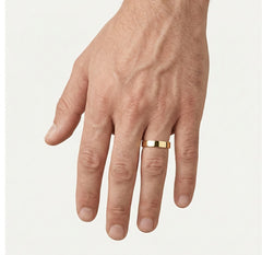 Bague de mariage fine classique en or jaune