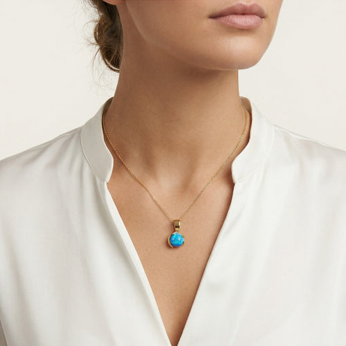 Einzigartiger Anhänger mit blauem Opal