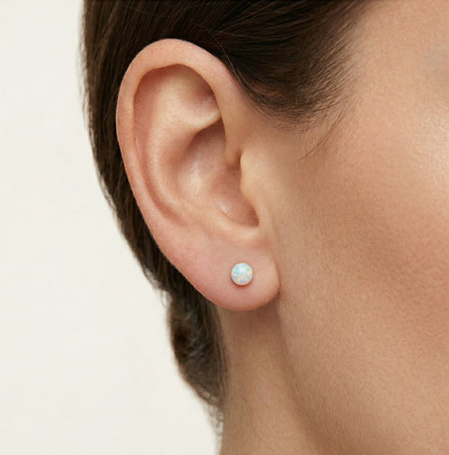 Pendientes de bola con ópalo