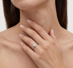 Prsten se srdcem a kubickými zirkony