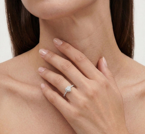 Prsten se srdcem a kubickými zirkony