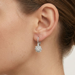 Tropfen-Diamant-Blumen-Ohrringe