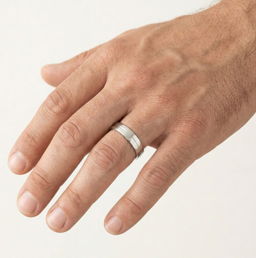 Snubní prsteny z bílého zlata s rovnou linkou