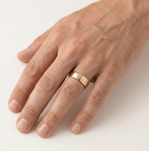 Roségold-Eheringe mit Hochglanzfinish