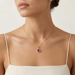 Round ruby pendant