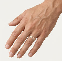 Alliance en or blanc et rose en forme de cœur