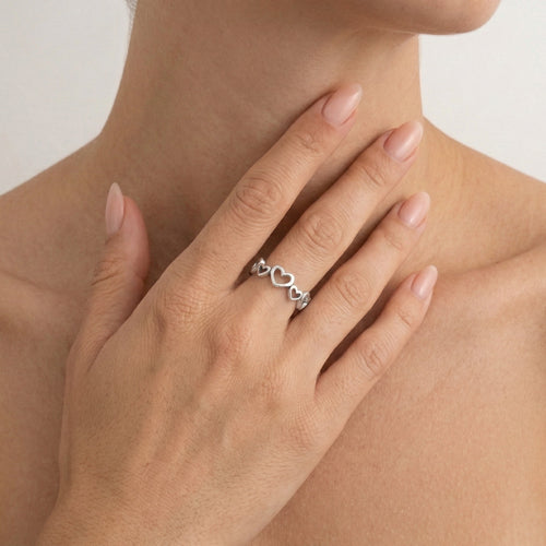 Infinity heart ring