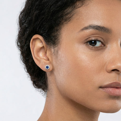 Blaue Barock-Ohrringe