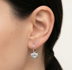 Drop heart earrings