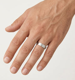 Modern white gold wedding ring