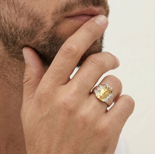 Jesus Christ gold ring