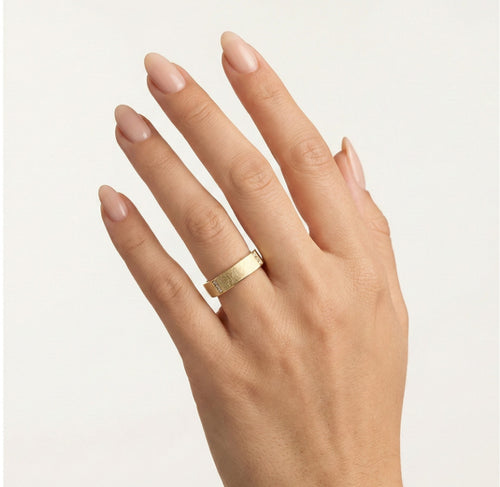 Alliance de mariage en or jaune originale