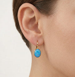 Jednoduché visací opálové náušnice