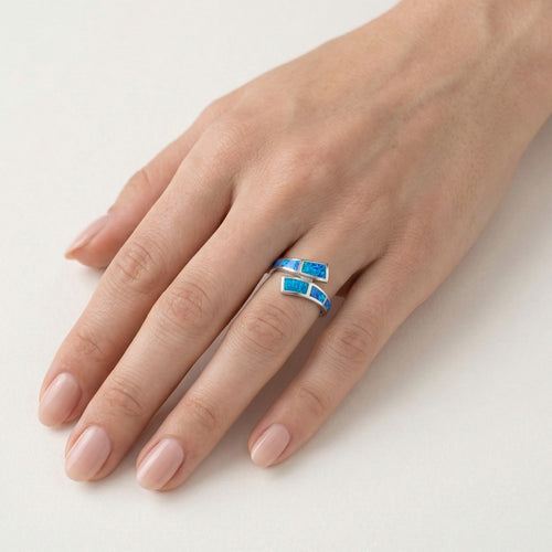 Gedrehter Blauopalring