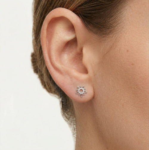 Stříbrné náušnice se slunečními paprsky