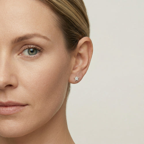 Stříbrné náušnice s hvězdičkami