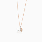 Butterfly necklace with diamonds