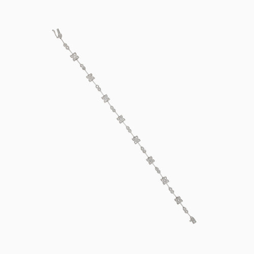 Bracelet en diamant avec motif floral