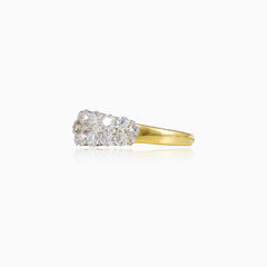 Bague en or avec diamant scintillant