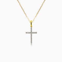 Croix en or avec diamants