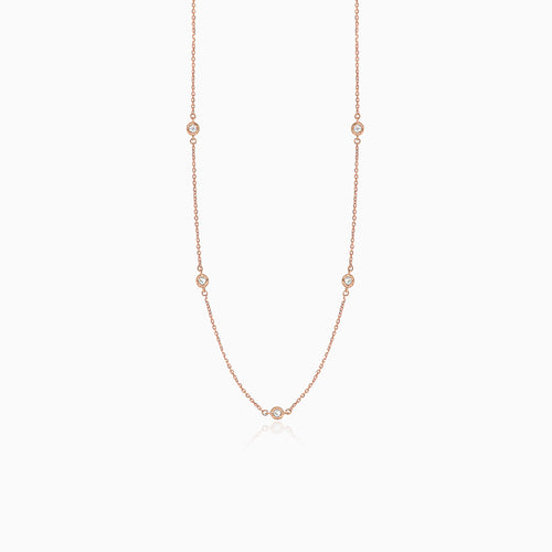 Halskette mit fünf Diamanten