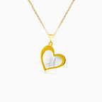 Golden Heart with Mother-of-Pearl Inside