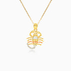 Small gold scorpio pendant