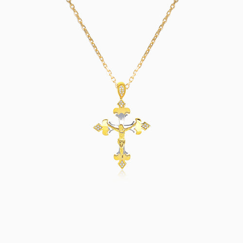 Zweifarbiges Kreuz mit Jesus Christus