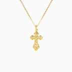 Small gold detailed cross with JesusPetite croix en or détaillée avec Jésus