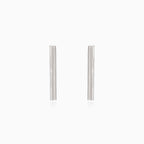 Weißgoldröhrenohrringe