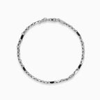 Keramický náramek v bílém zlatě s kosočtverci