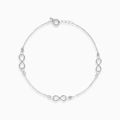 Pulsera infinita con bolitas pequeñas