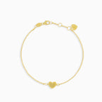 Schlichtes Gold-Herzarmband