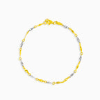 Sanftes zweifarbiges Marquise-Goldplatten-Armband