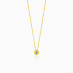 Zlatý náhrdelník s jedním zirkonem