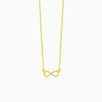Collier infini en or avec zircon
