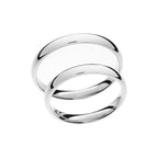 Bague de fiançailles fine en or blanc