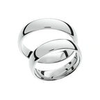 High polished white gold wedding ring