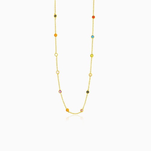 Gold multicolor necklace
