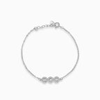 Stříbrný náramek se třemi vzorovými kruhy