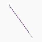 Tennis bracelet with amethyst