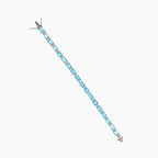 Silvet tennis bracelet with topaz and cubic zirconias