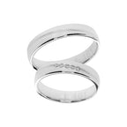 Bague en or blanc avec finition scintillante