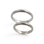 Bague de mariage solitaire fine en platine