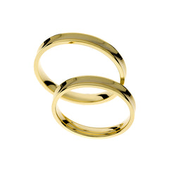 Anillo de boda de diseño especial en oro amarillo